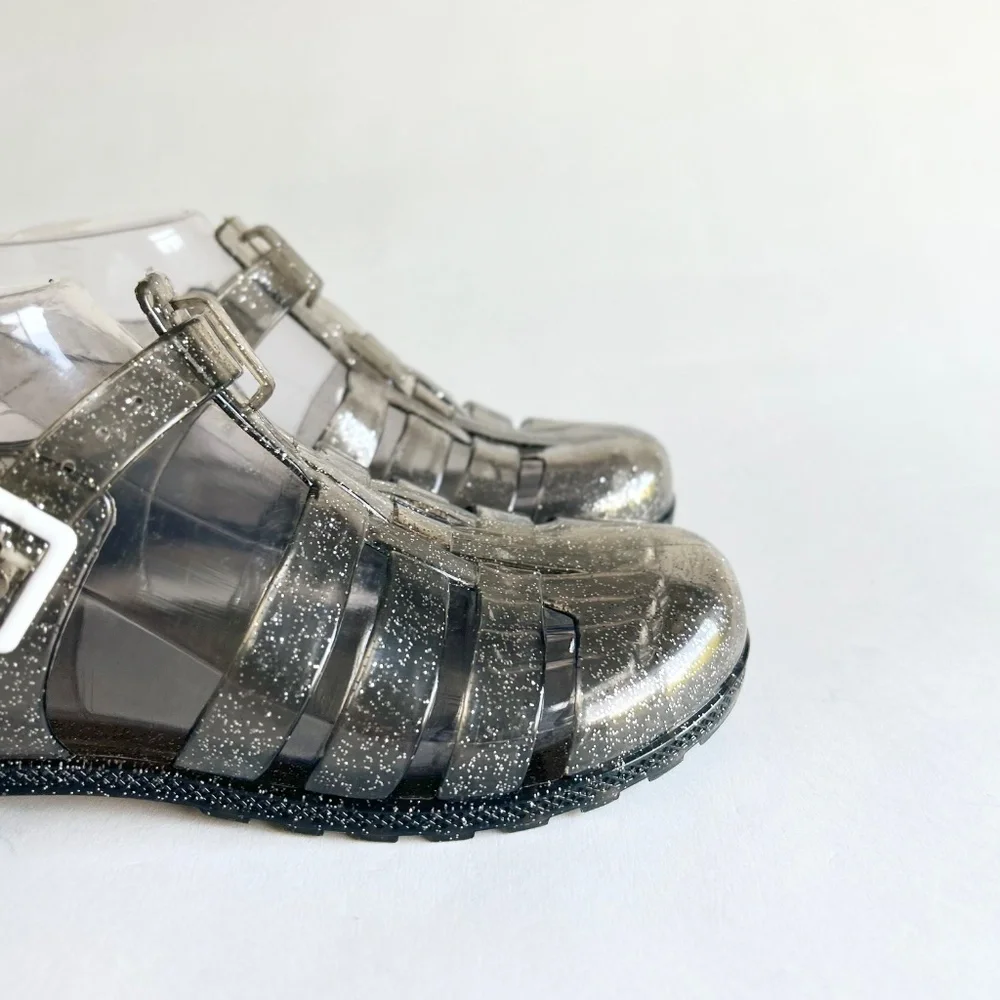 Unbranded Transparent Silver Jelly Ankle Strap Sandals size 6 - Picture 13 of 14